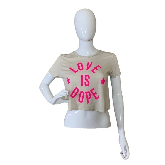 Love Is Dope soft crop top New With Tags - Picture 2 of 7